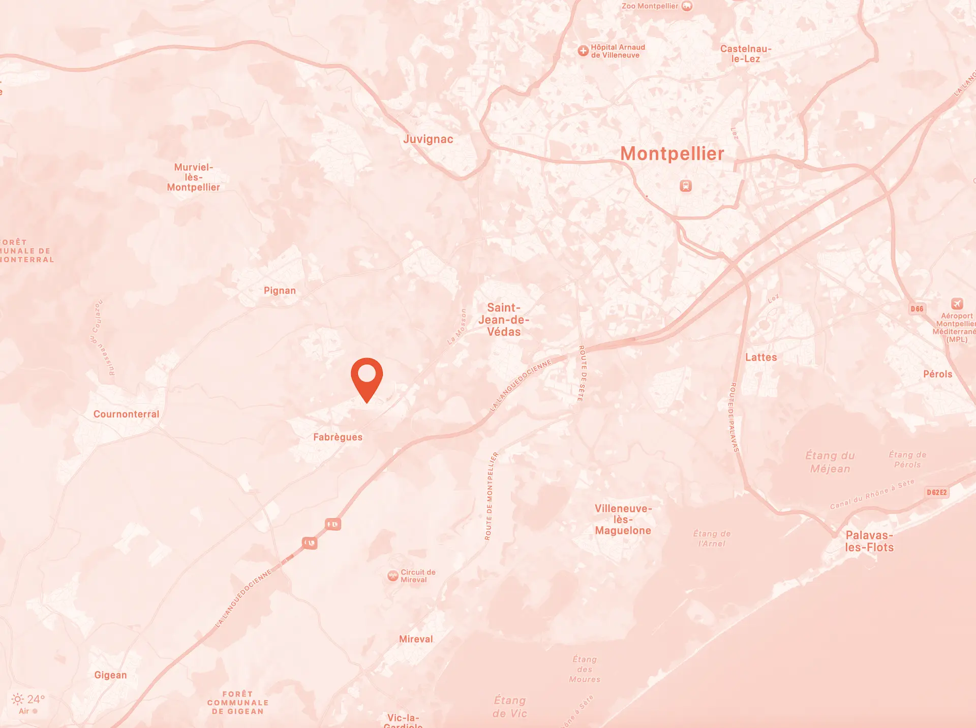 Carte de l'adresse de l'entreprise JLC.